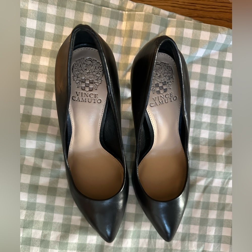Black Leather Heel